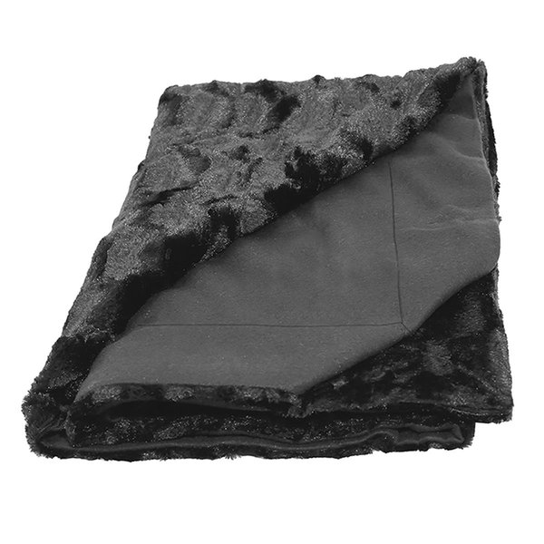 Natico Originals Designer Faux Synthetic Fur Throw Black 60260FFBK